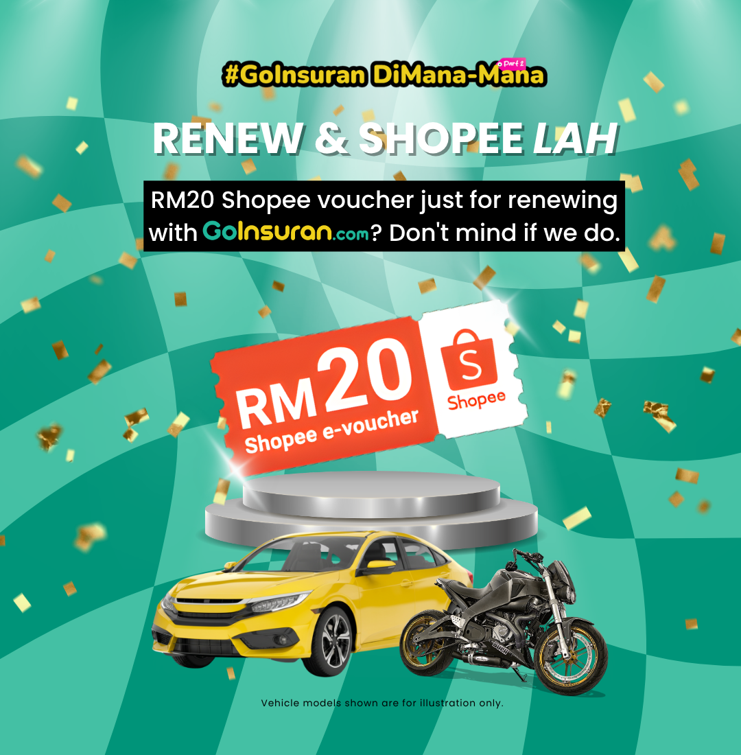 Renew Car Insurance | Win RM20 Shopee Voucher